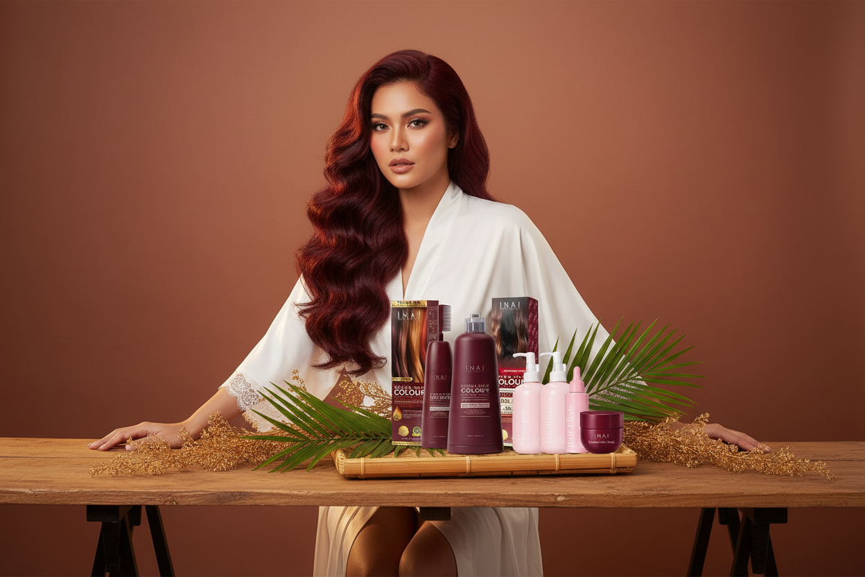 CandyBeauty products on bamboo tray